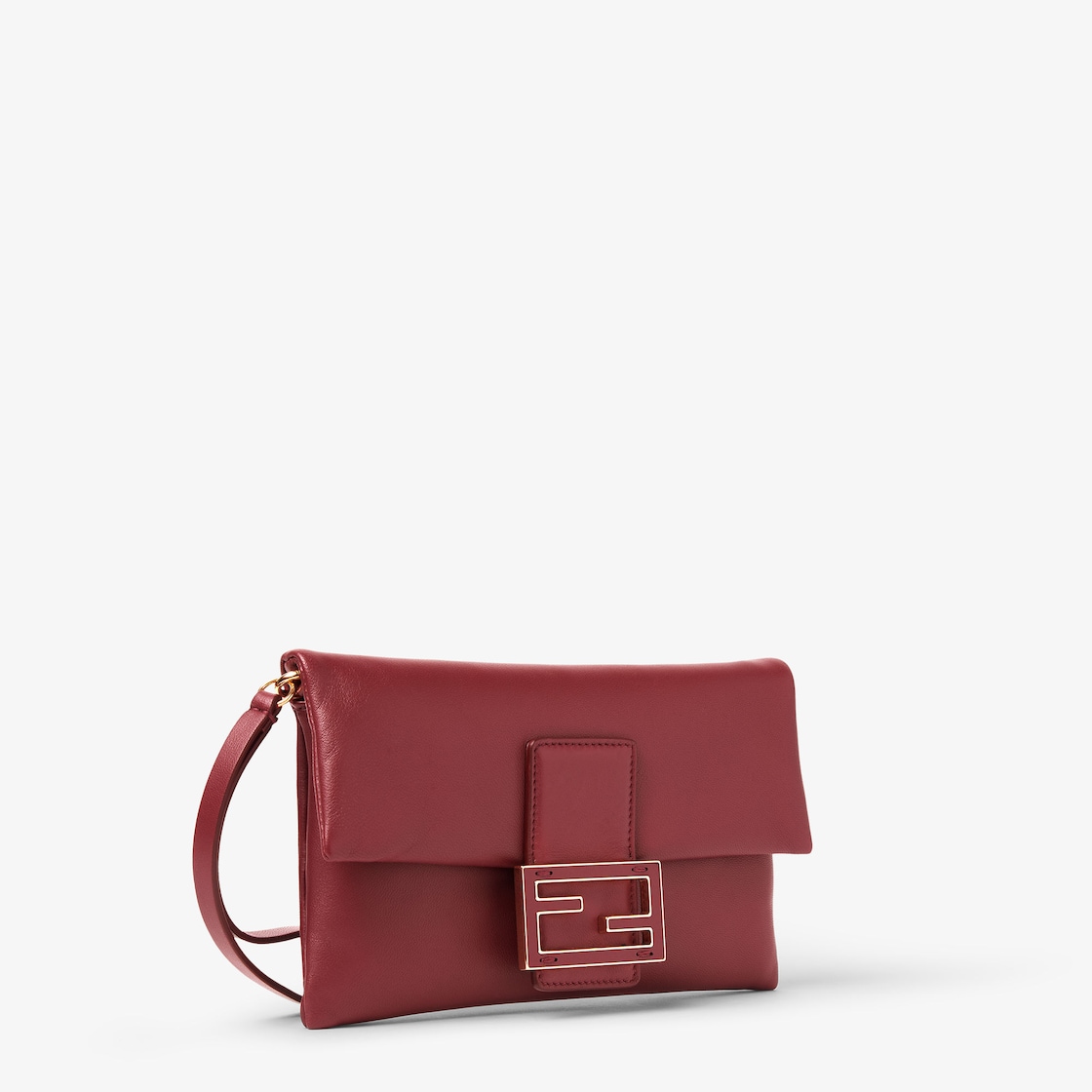 FENDI Mamma Baguette Pouch Bordeaux nappa leather pochette - Image 2
